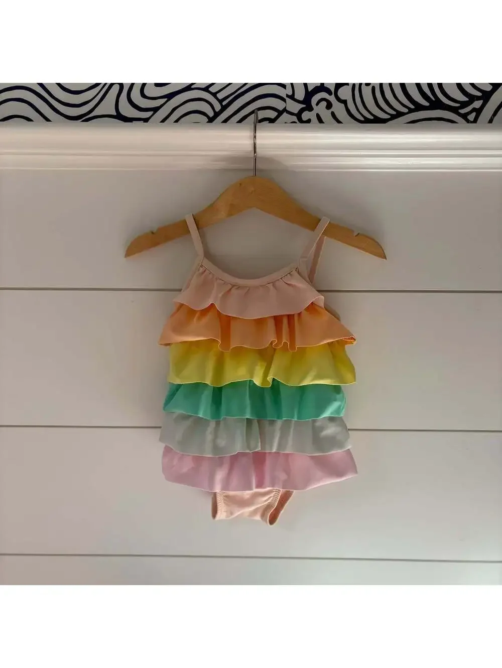 baby gap ruffled bathing suit